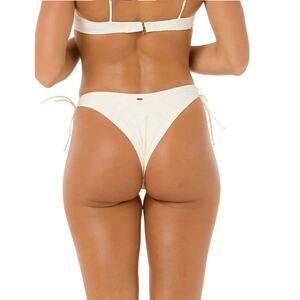 San Carlos Broderie Skimpy Coverage Bikini Bottom NWT Size Large Bone